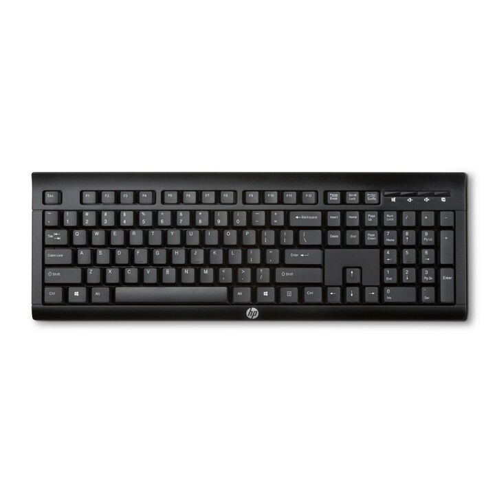 HP Tastiera wireless K2500, design compatto, tasti silenziosi a profilo basso, connessione 2.4 GHz, portata 10 m, batteria fino 