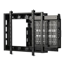 B-Tech BT7883/B Flat Screen Wall Mount with Sliding AV Shelf, Black