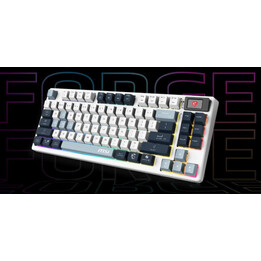 Clavier mécanique gaming MSI Forge GK600 TKL W Sky ES, sans fil/Bluetooth/2,4 GHz, switches Cherry MX Red, RGB, USB-C, dispositi