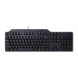 Clavier DELL 580-17679 avec câble USB, disposition allemande (QWERTZ), membrane à profil bas, 12 touches multimédia, repose-poig