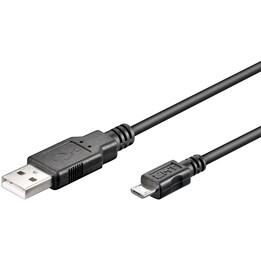 MicroConnect USBABMICRO1 USB 2.0 Kabel USB-A auf Micro-USB B Stecker 1 m Schwarz