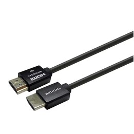 Câble HDMI professionnel ultra-fin VivoLink PROHDMISS5, 5 m, HDMI 2.0, 4K@60Hz, HDR, ARC, Ethernet, connecteurs plaqués or 24K, 