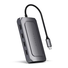 Satechi USB4 Multiport Adapter con adattatore multiporta grigio