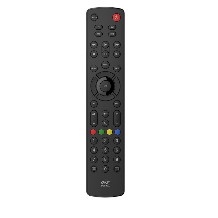 One For All URC1240 Basic Universal Remote Control Black