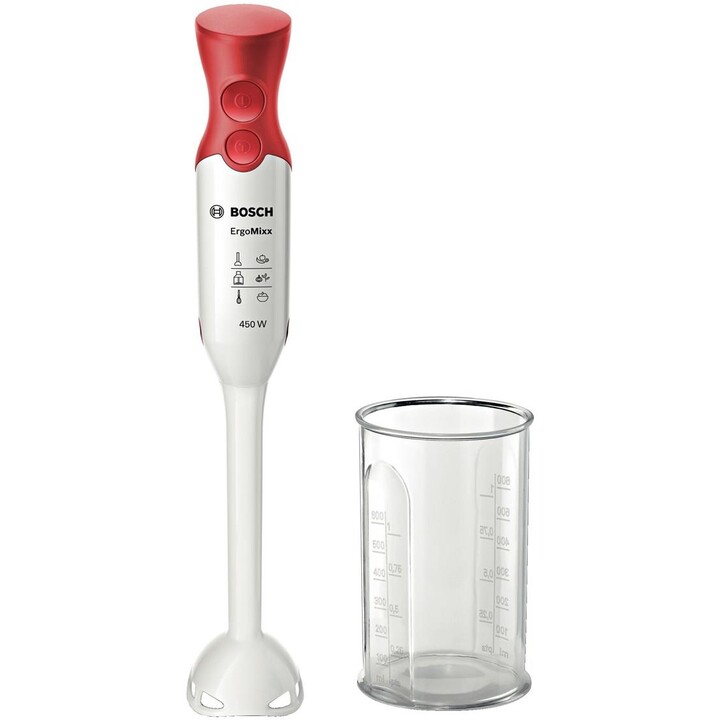 Frullatore Bosch MSM64010 Frullatore ad immersione Rosso, Bianco 450 W