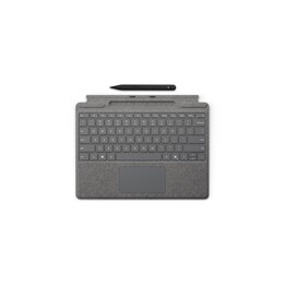 Microsoft Surface Pro Keyboard com Slim Pen – Teclado sem fios Platinum, Bluetooth, retroiluminado, compatível com Surface Pro 3