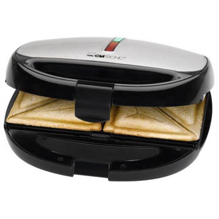 Clatronic ST/WA 3670 Sandwich-Toaster 800 W Schwarz , Edelstahl