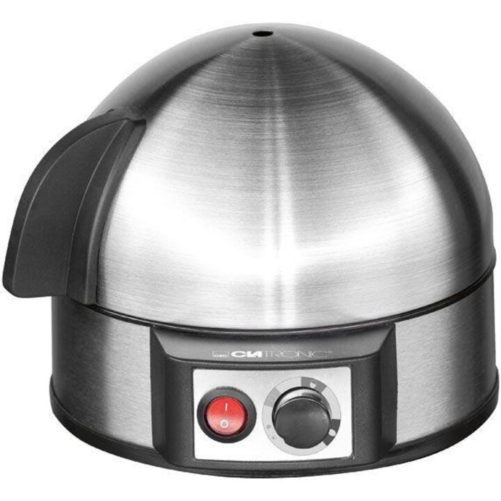 Clatronic EK 3321 cuociuova 7 uova 400 W nero, acciaio inossidabile