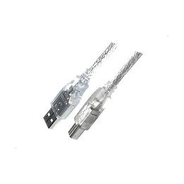 Mercodan cable USB 2.0 1,8 m USB-A a USB-B transparente