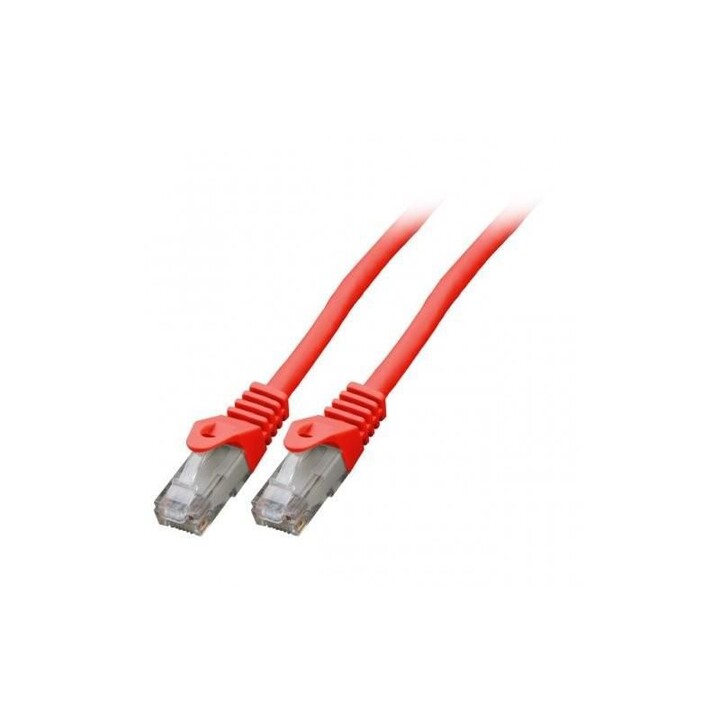Mercodan 371224020 Cat6 UTP Patch Network Cable, Red