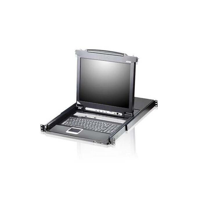 Comutador KVM Aten CL5708M-ATA-GG com ecrã LCD de 17 polegadas e 8 portas