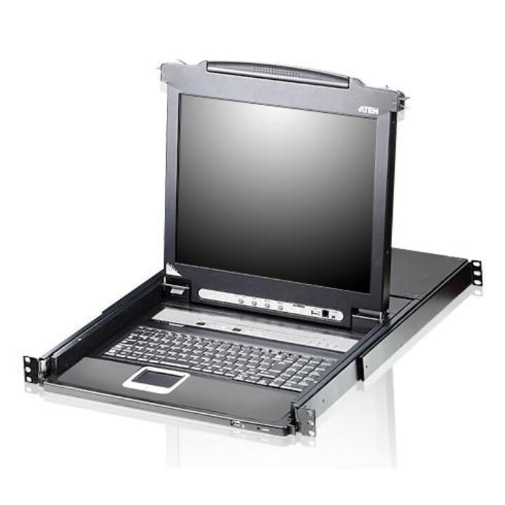 Comutador KVM Aten CL5708M-ATA-DNG com ecrã LCD de 17 polegadas e 8 portas