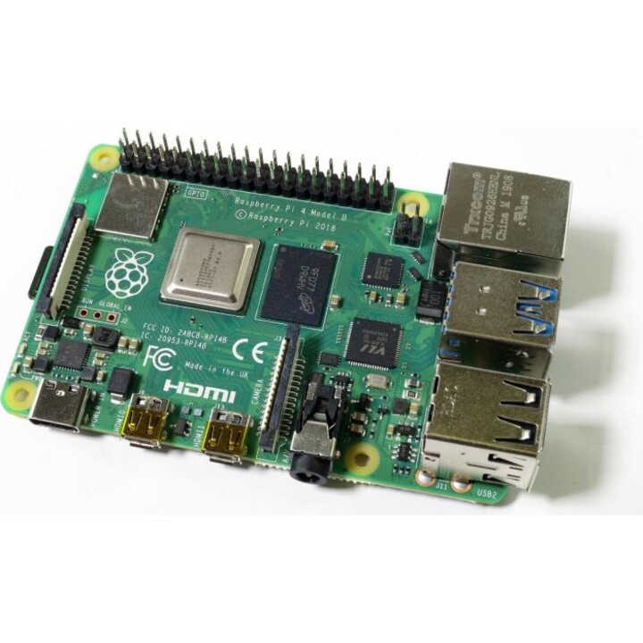 Raspberry Pi 4 Modell B - Broadcom BCM2711 Quad core Cortex-A72 - 4GB - WLAN - Bluetooth - Gigabit Ethernet - 2x USB 3.0 - 2x US