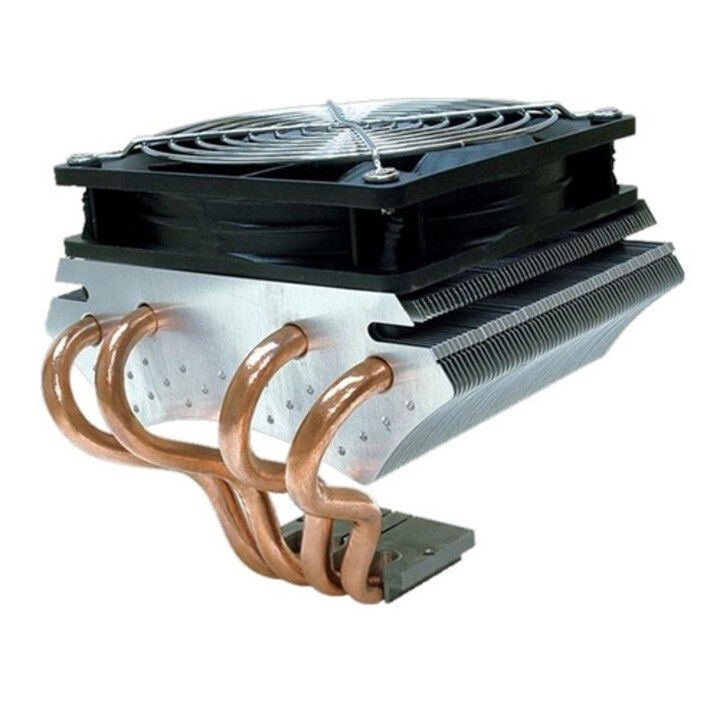 Xigmatek HDT-D1284 - CPU-Kühler Aluminium, 4 Kupfer-Heatpipes, 120mm PWM-Lüfter 800-1500RPM, 56.3CFM, 26.4dBA, Sockel 775/754/93