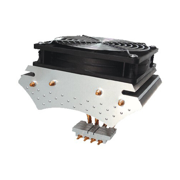 Xigmatek HDT-D1284 - Disipador CPU aluminio, 4 heatpipes cobre, ventilador 120mm PWM 800-1500RPM, 56.3CFM, 26.4dBA, sockets 775/