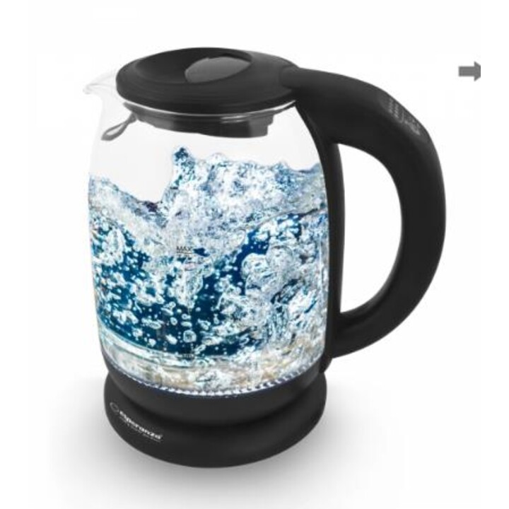 Esperanza EKK027 tetera eléctrica 1,7 L Negro, Transparente 2200 W