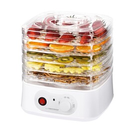 Esperanza EKD004 Deshidratador de alimentos, Transparente, Blanco 250 W