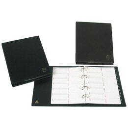 Grafoplas Telefonregister Basic 4 Ringe 20 mm Quart Schwarz