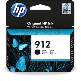 HP 912 Cartucho de tinta original preto (3YL80AE#LS1) para OfficeJet 8010e/8012/8014/8015 e OfficeJet Pro 8020e/8022/8023/8024/8