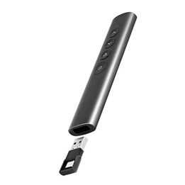 TnB AIRPRESENTER Rechargeable Presentation Remote with Red Laser Pointer - Grey