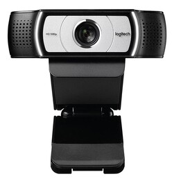 Logitech C930e Cámara Web Empresarial Full HD 1080p 30 fps, Gran Angular 90°, Zoom HD 4x, Micrófono Omnidireccional con Cancelac