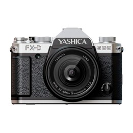 Yashica FX-D 300 Silver - Cámara digital con simulación de película, sensor CMOS 48 MP, zoom digital 8x, pantalla LCD 2.7", vide