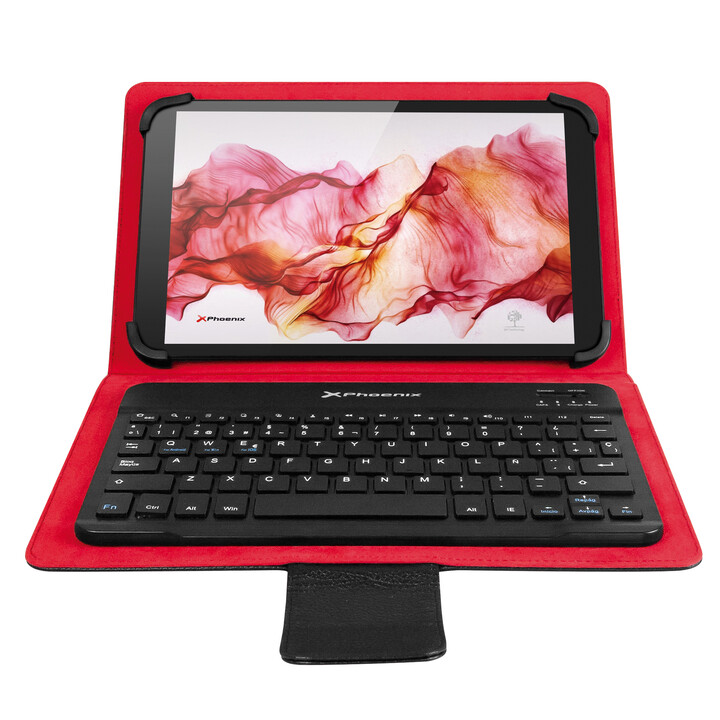 Capa universal com teclado Bluetooth Phoenix PHKEYBTCASE9-10+ para tablet, iPad e ebook de 9 a 10 polegadas, ultra fina slim
