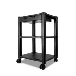 Phoenix Technologies Tavolo ausiliario per stampante regolabile in altezza 60-90 cm con ruote con freno e cassetto, fino a 30 kg