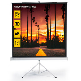 Écran de projection manuel sur trépied Phoenix Technologies PHPANTALLATRIP-200, 112" (2x2 m), formats 1:1/4:3/16:9, position rég