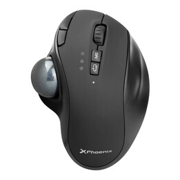 Ratón Ergonómico Phoenix Ergo T1 con Trackball, Inalámbrico Dual Bluetooth y 2.4 GHz, Batería 600 mAh, 7 Botones, DPI Ajustable 