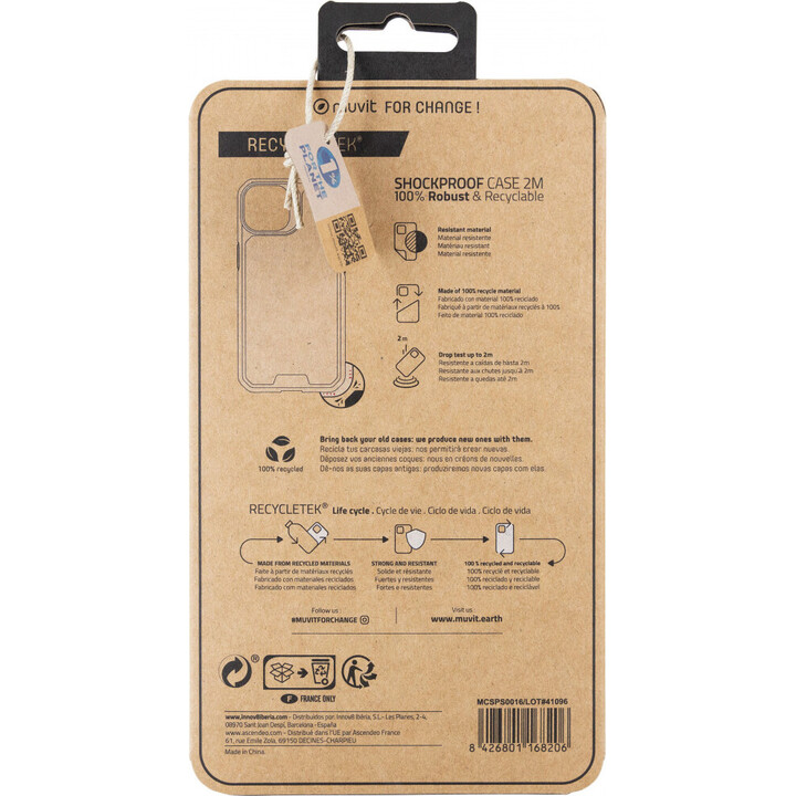 Transparent 2m shockproof case compatible with the Apple iPhone 14 Plus