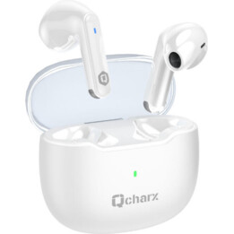 Cuffie TWS Qcharx Harmony Bluetooth 5.3 bianche