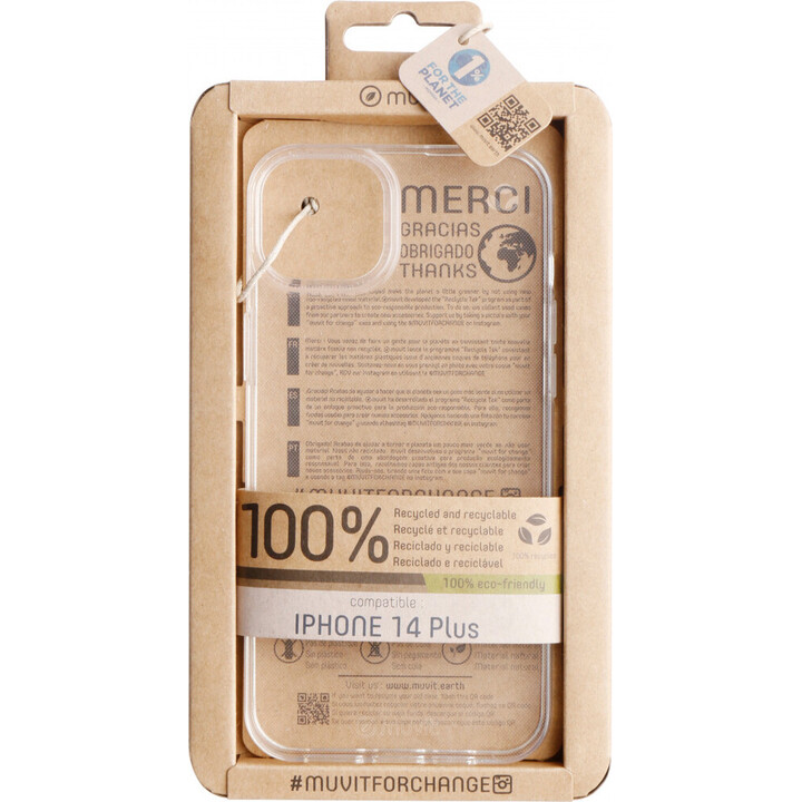 Funda recycletek compatible con Apple iPhone 14 Plus transparente