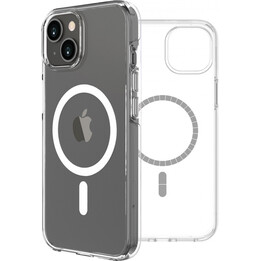 Funda Muvit recycletek MagSafe compatible con Apple iPhone 14 Plus transparente
