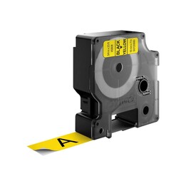 DYMO D1 cinta de etiquetas 19 mm x 7 m negro sobre amarillo