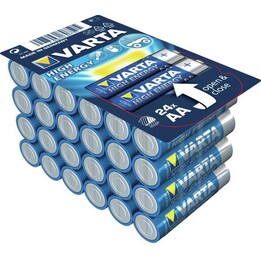 Bateria alcalina AA de alta energia Varta de uso único