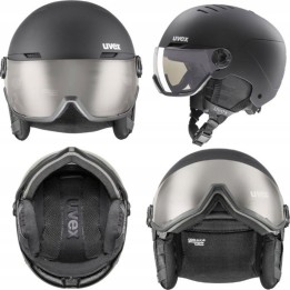 Casco da sci Uvex Wanted Visor Pro V, nero opaco