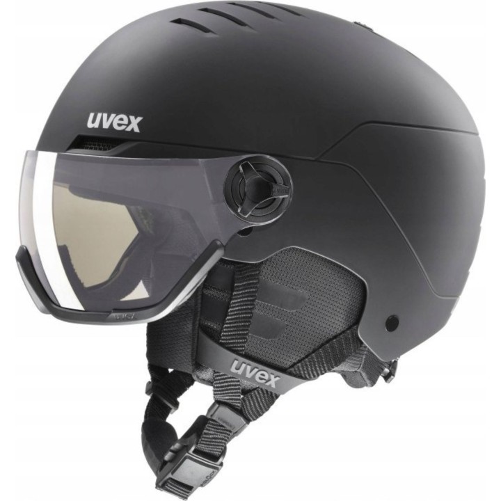 Casco da sci Uvex Wanted Visor Pro V, nero opaco