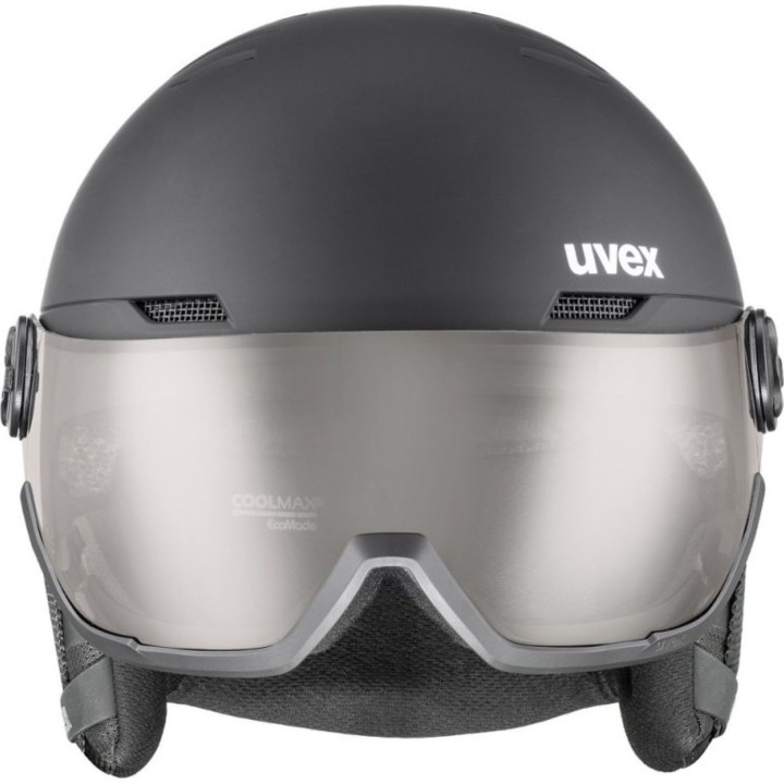 Casco da sci Uvex Wanted Visor Pro V, nero opaco