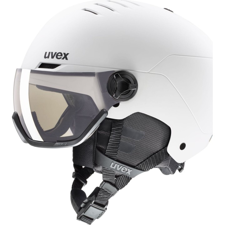 Uvex Wanted Visor Pro V Skihelm, mattweiß