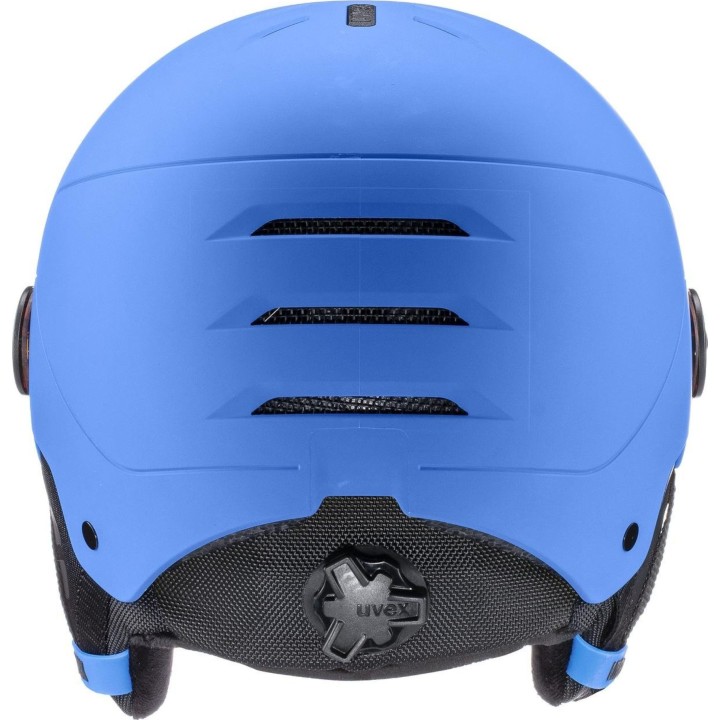 Casco da sci per bambini UVEX Rocket jr. Visor blu opaco