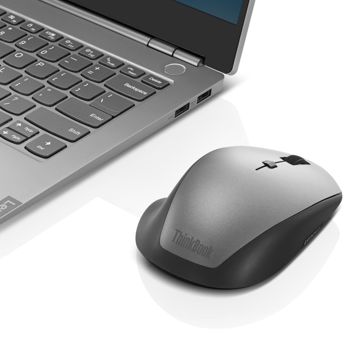 Mouse Lenovo ThinkBook 600 wireless argento/nero