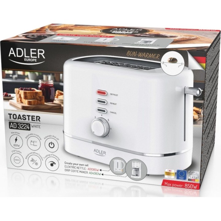 AD 3224 White Toaster