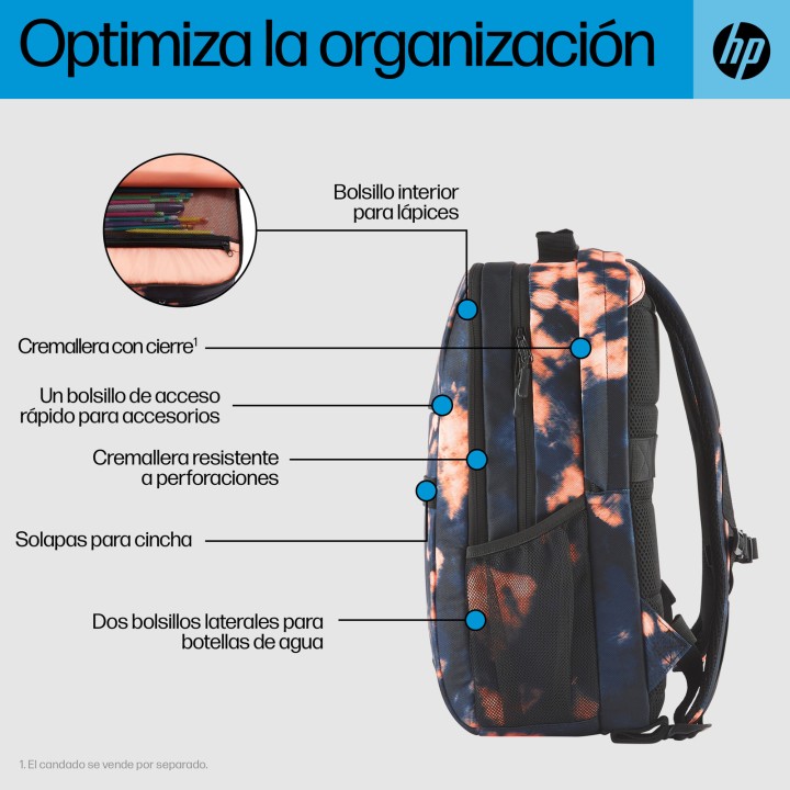 Mochila Campus XL Tie Dye de 16 polegadas - 7J593AA