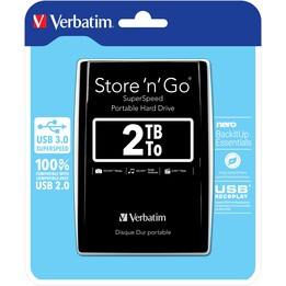 Disco rígido externo Verbatim Store 'n' Go 2048 GB Preto