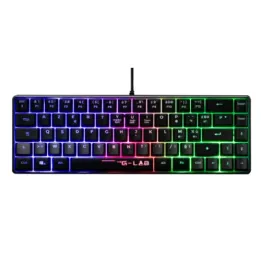 THE G-LAB Keyz Hydrogen teclado gaming TKL de membrana retroiluminado gris