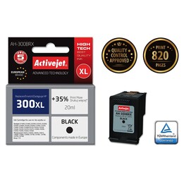 Cartucho de tinta compatível com Activejet AH-300BRX Preto 1 unidade(s)