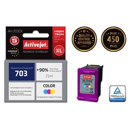 Activejet Encre AH-703CR (remplacement HP 703 CD888AE ; premium ; 21 ml ; couleur)