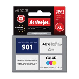 Cartucho de tinta Activejet AH-901CR 1 unidade(s) Compatível com alto rendimento (XL) Ciano, Magenta, Amarelo