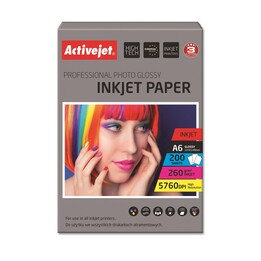 Activejet AP6-260GR200 FotopapierfürTintendrucker; A6; 200 Stück